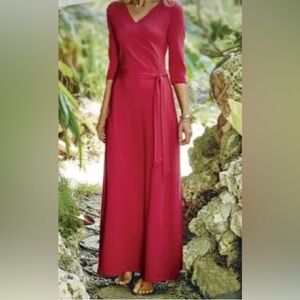 Soft Surroundings Faux Wrap Dress Size Petite L